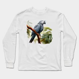 African Grey Parrot Long Sleeve T-Shirt
